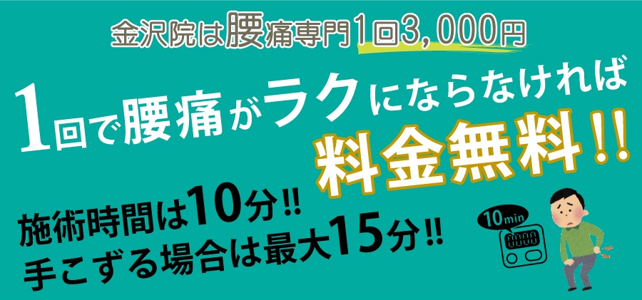 腰痛専門1回10分3000円